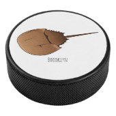 Hoefijzer krab cartoon illustratie hockey puck (3/4)