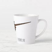 Hoefijzer krab cartoon illustratie latte mok (Rechts)