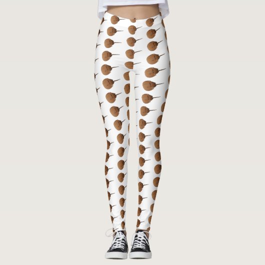 Hoefijzer krab cartoon illustratie leggings (Voorkant)