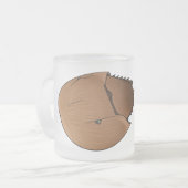 Hoefijzer krab cartoon illustratie matglas koffiemok (Voorkant links)