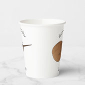 Hoefijzer krab cartoon illustratie papieren bekers (Links)