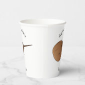 Hoefijzer krab cartoon illustratie papieren bekers (Rechts)