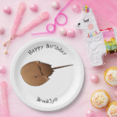 Hoefijzer krab cartoon illustratie papieren bordje (Feest)