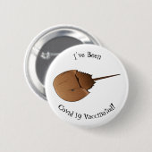 Hoefijzer krab cartoon illustratie ronde button 5,7 cm (Voorkant /achterkant)