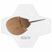 Hoefijzer krab cartoon illustratie voetbal (Enkel)