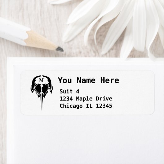 Hoefijzer krab in tribale Tattoo stijl Etiket (Insitu)