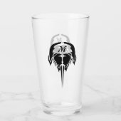 Hoefijzer krab in tribale Tattoo stijl Glas (Achterkant)