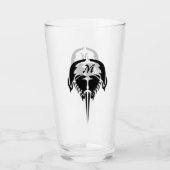 Hoefijzer krab in tribale Tattoo stijl Glas (Voorkant)