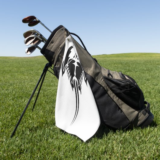 Hoefijzer krab in tribale Tattoo stijl Golfhanddoek (Groen)