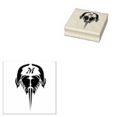 Hoefijzer krab in tribale Tattoo stijl Rubberstempel (Gestempeld)