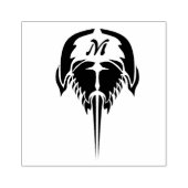 Hoefijzer krab in tribale Tattoo stijl Rubberstempel (Afrduk)