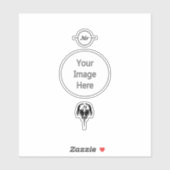 Hoefijzer krab in tribale Tattoo stijl Sticker (Vel)