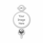 Hoefijzer krab in tribale Tattoo stijl Sticker (Voorkant)
