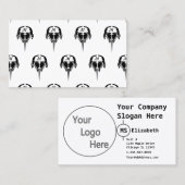 Hoefijzer krab in tribale Tattoo stijl Visitekaartje (Voorkant / Achterkant)