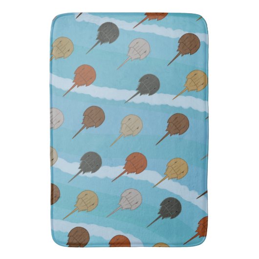 Hoefijzer Krab Ocean Waves Badmat (Voorkant Verticaal)