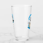 Hoefijzer krab speelt in het watermonogram glas (Links)