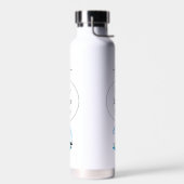 Hoefijzer krab speelt in het watermonogram waterfles (Links)