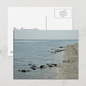 Hoefijzer krabben langs het strand briefkaart (Voorkant / Achterkant)