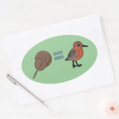 Hoefijzer krabben zijn leven ovale sticker (Envelop)