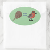 Hoefijzer krabben zijn leven ovale sticker (Tas)