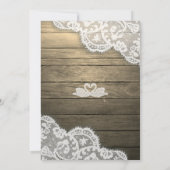 Hoefijzer Lace Burlap Sunflower Vrijgezellenfeest Kaart (Achterkant)