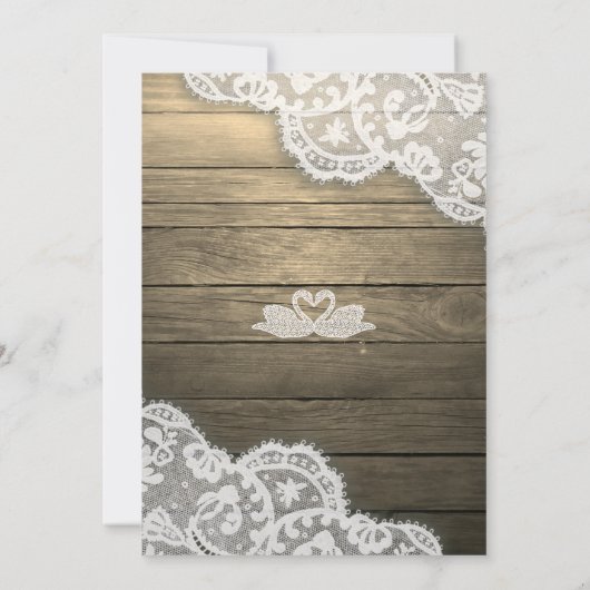 Hoefijzer Lace Burlap Sunflower Vrijgezellenfeest Kaart (Achterkant)