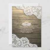 Hoefijzer Lace Burlap Sunflower Vrijgezellenfeest Kaart (Achterkant)