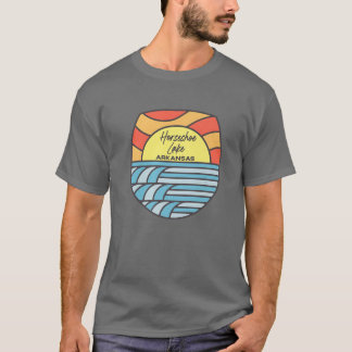Hoefijzer Lake Arkansas AR Sunset Vacation Souveni T-shirt