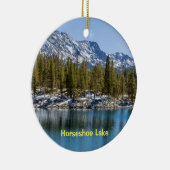 Hoefijzer Lake, Mammoth Lakes, CA Keramisch Ornament (Rechts)