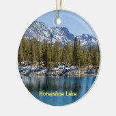 Hoefijzer Lake, Mammoth Lakes, CA Keramisch Ornament (Links)