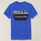 Hoefijzer Lake State Park Illinois Welkomstbord T-shirt (Design voorkant)