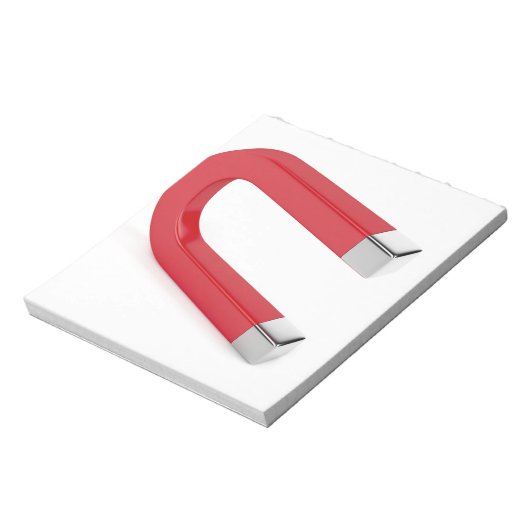 Hoefijzer magneet notitieblok (Linkerzijde)