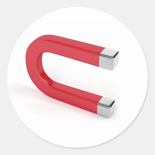 Hoefijzer magneet ronde sticker (Voorkant)