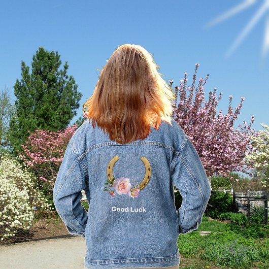 Hoefijzer met Bloemen Denim Jacket
