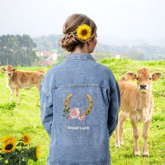 Hoefijzer met Bloemen Denim Jacket