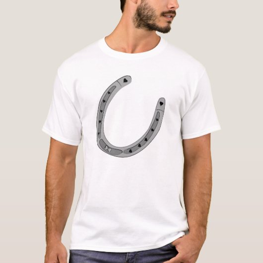 Hoefijzer met hart gedecorbeerd t-shirt (Voorkant)
