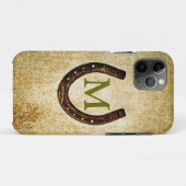 Hoefijzer met monogram aan Personalisatie Case-Mate iPhone Case (Achterkant (horizontaal))