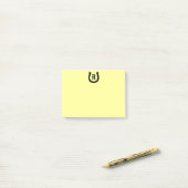 Hoefijzer monogram geel Post-it® notes (Op bureau)