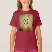 Hoefijzer Monogram Gepersonaliseerd Initiaal T-Shi T-shirt (Voorkant)