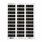 Hoefijzer Monogram Paardenrace Derby Adres Etiket (Full Sheet)
