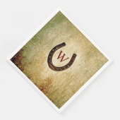 Hoefijzer Monogrammed Dinner Napkin Servet (Hoek)