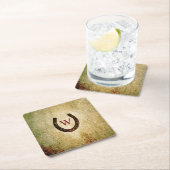 Hoefijzer Monogrammed Kartonnen Onderzetters (Insitu)