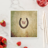 Hoefijzer Monogrammed Lunch Napkin Servet (Insitu)