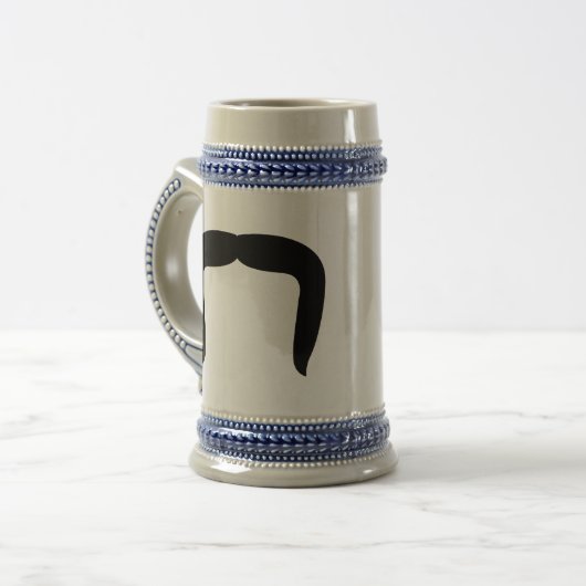 Hoefijzer Mustache Bierpul (Voorkant links)