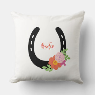 Hoefijzer NAAM Paard FOTO Keepsake Pet Memorial Kussen