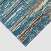 Hoefijzer op blauwe houten borden tissuepapier (Detail)