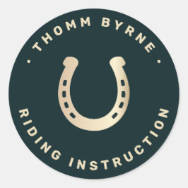 Hoefijzer Paarden Klassieke ronde Sticker