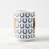 Hoefijzer Paardenkoeling Aangepaste eigenaar foto Koffiemok (Center)