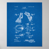 Hoefijzer patent - blauwdruk poster (Voorkant)