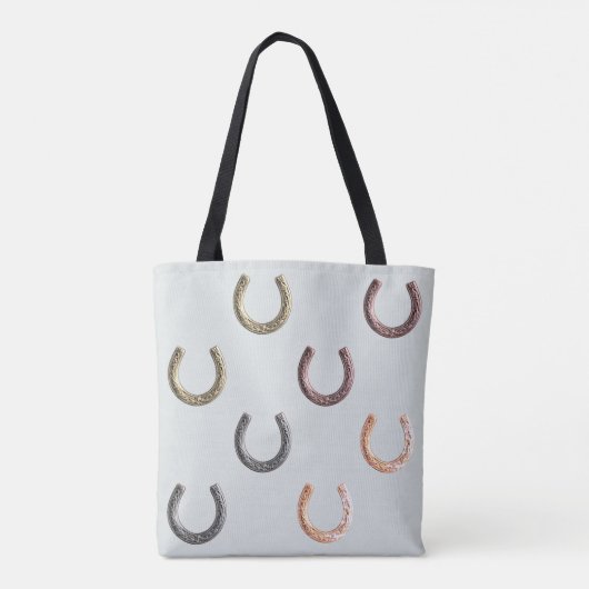 Hoefijzer Pattern Paardrijden herbruikbaar Tote Bag (Achterkant)